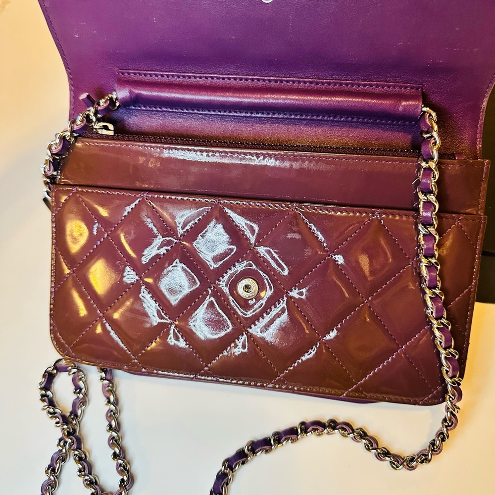 Chanel Quilted Burgundy Wallet On Chain - Picture 16 of 16